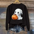 thumbnail image 2 of Sweatshirts for Women Halloween Printed Sweatshirt Long Sleeved Top Sweatshirt Hooded Sweatshirt, 2 of 5