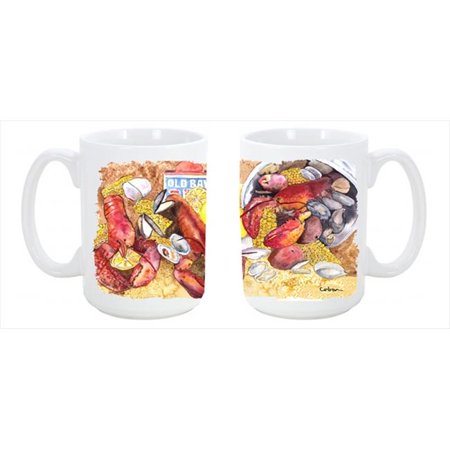

Lobster with Old Bay Dishwasher Safe Microwavable Ceramic Coffee Mug 15 oz.