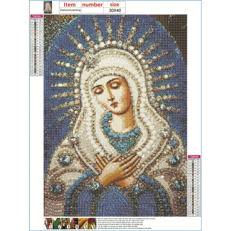 Diamond Painting Kits for Adults Beginner Kids, 5D Full Drill DIY Diamond  Number Kits Religious Christianity Mosaic Painting DIY for Home Wall Decor,  12x16 Canvas (Picture#13) 