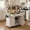 56" White, variant on Homy Casa Rolling Kitchen Island Cart with Wood Top 3 Drawers & Cabinets, Mobile Storage for Kitchen