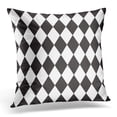 thumbnail image 1 of BOSDECO White Abstract Harlequin Argyle Check Pattern Checkered Pillowcase Pillow Cover Cushion Case 16x16 inch, 1 of 1