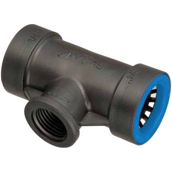 Hydro-Rain Blu-Lock Tee Adapter-Size:3/4" BL x 1/2" FPT