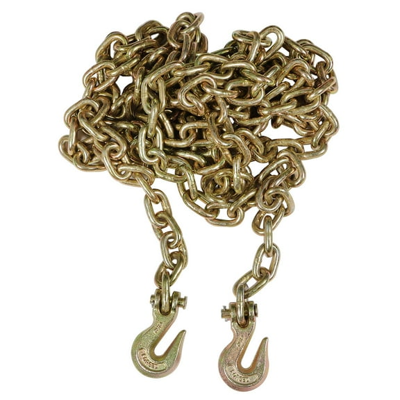 LABLT 3/8 x 20ft Tow Chain G70 Tie Down Binder Chain with Hooks Heavy Duty Replacement for Flatbed Truck Trailer Chain