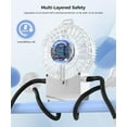 thumbnail image 4 of Small Robot Fan, Fun Desk Fan with Suckers, Rechargeable Portable Fan and Phone Stand 2 in 1, 3-Speed Adjustable, Portable Fan Hands-Free Cooling for Office, Travel & Outdoor, 4 of 11