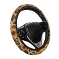 thumbnail image 6 of Uorisanigo Leopard Print Warm Steering Wheel Cover Sunflower Car Steering Wheel Protector 15 Inch Flannel Car Steering Wheel Covers for Winter Thicken Car Accessories Gift for Birthday, 6 of 8