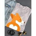 thumbnail image 3 of Fluffy Corgi Booty T-Shirt Women -Image by Shutterstock, Female x-Large, 3 of 4