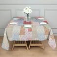thumbnail image 3 of Pioneer Flower Floral Print Pattern Square Tablecloth,Waterproof Square Table Cover,Wipeable Spillproof Washable Table Cover for Home Kitchen Party Decor 60"x60"(152x152cm), 3 of 6