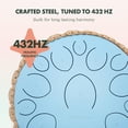 thumbnail image 4 of Tambor Pandamanía de Lengüeta de Acero Handpan Pro Azul 15 pulgadas 432Hz, 4 of 7