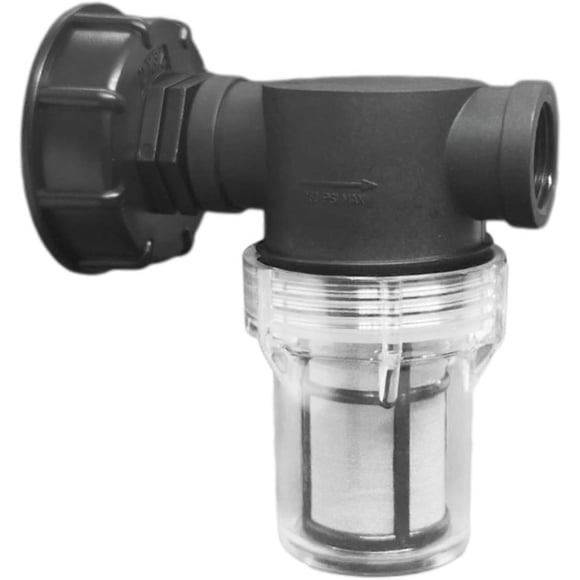 Faucet Connection 1000 L Tank, Garden Hose Joint for Rainwater Collectors with Filter Function, S60x6 IBC Water Tank Adapter (3/4' Inner Thread)