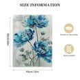 thumbnail image 2 of Nawypu Abstract Floral Canvas Wall Art: Blossom Blue Lotus Flower Artwork Painting Print for Bathroom, 2 of 5