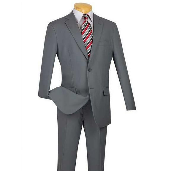 Men's Notch Lapel 2 Button Cheap Priced Slim Fit Suit With Flat Front Pant Gray Cheap Suits For Men