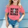 thumbnail image 2 of T-Shirts d'Été pour Filles, Imprimé Lettres, Manches Courtes, Basiques, Col Rond, Sport, Taille 3-4T, 2 of 4