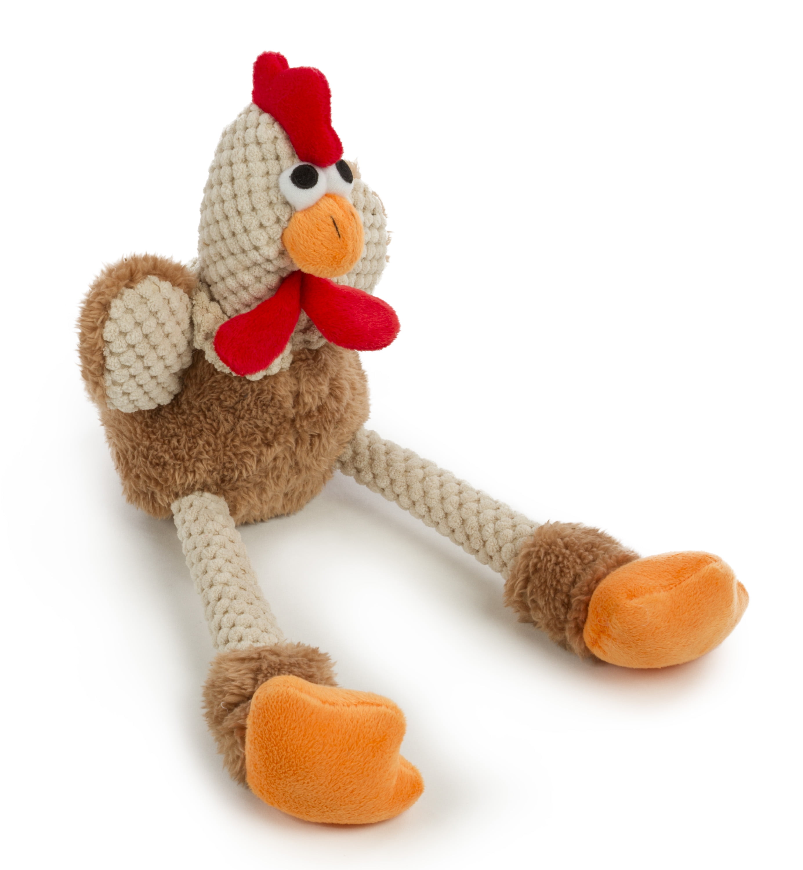 goDog® Checkers™ Skinny Brown Rooster with Chew Guard Technology