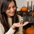 thumbnail image 5 of Halloween Skeleton Figurine, Rocking Chair Skeleton Holding Coffee Cup, 1 Piece, Spooky Halloween Decoration for Indoor Porch Haunted House Party Holiday Decor, 5 of 5