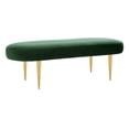 thumbnail image 5 of SAFAVIEH Couture Corinne Oval Solid Velvet Contemporary Bench, Emerald, 5 of 9
