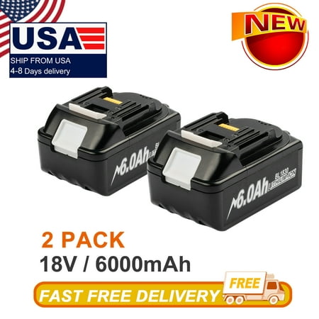 

2Pack 18V 18 Volt 6.0Ah Battery For Makita LXT BL1830 BL1850 BL1860 LITHIUM ION