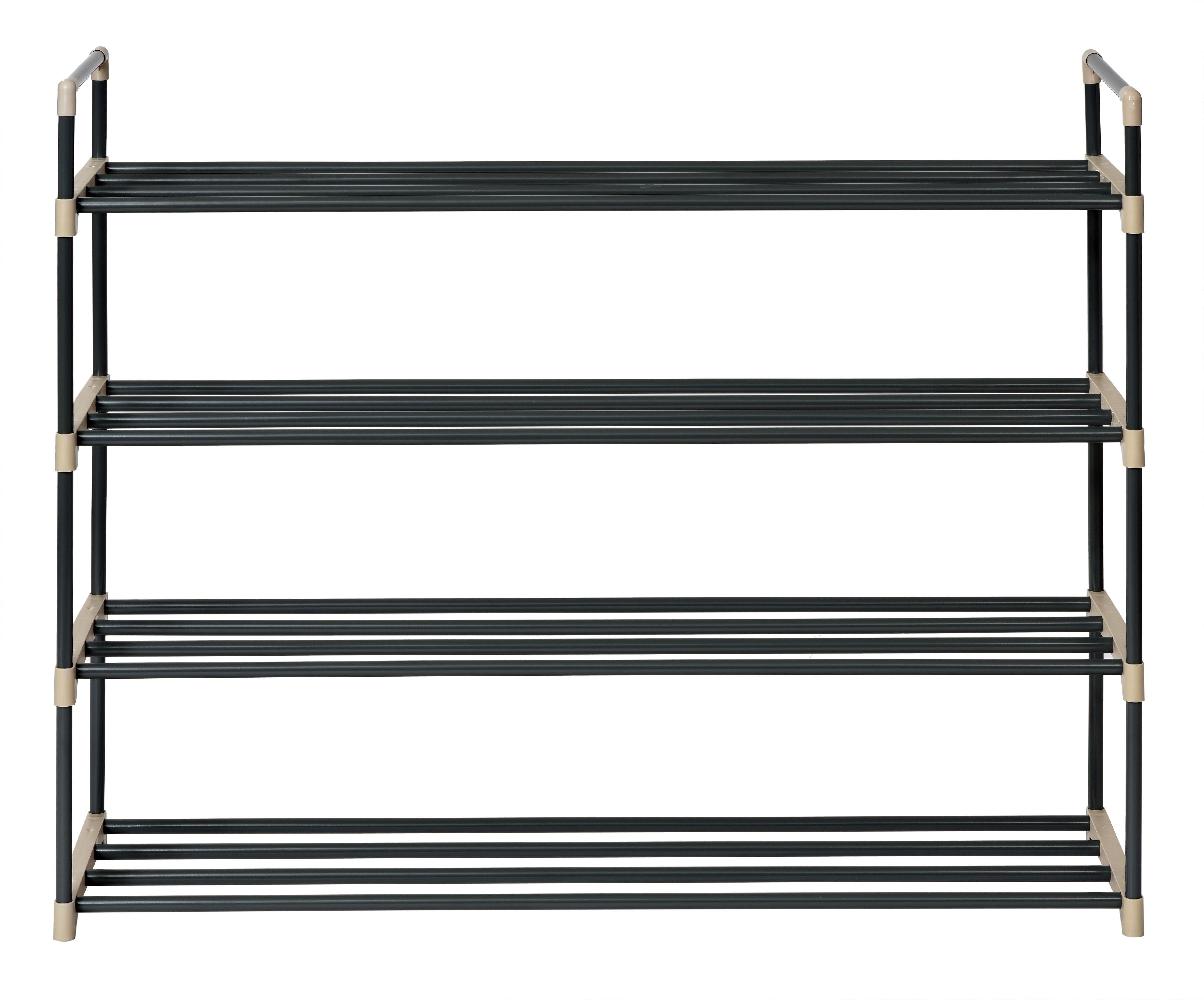 Muscle Rack Sr4L Gry 4 Level Shoe Rack Walmart