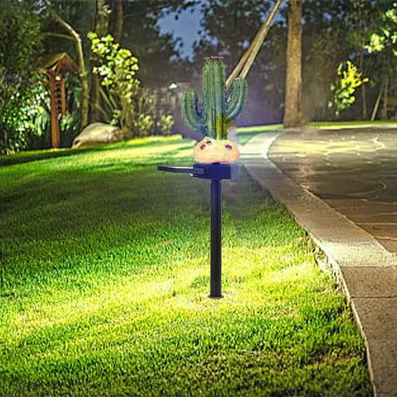 Solar Powered Resin Lights Outdoor Garden Stake Lights Waterproof Fairy Lights for Courtyard Lawn Pathway Patio Decor Landscape Lighting