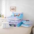 thumbnail image 4 of Erosebridal Ensemble de Literie Papillons pour Filles, Format Simple, Ensemble de Lit Galaxie Bleu, Réversible 7 Pcs, 4 of 5