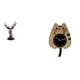 thumbnail image 1 of Figura decorativa de cabeza de gato y ciervo, estatua artesanal de animal, reloj de pared, bonito y silencioso, para colgar en la cocina, oficina, reg, 1 of 8