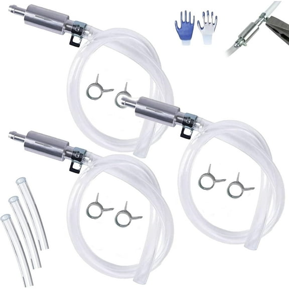 Brake Bleeder Hose - One Way Check Valve Tube Bleeding Tool Kit for Car Motorcycle Clutch, Universal Brake Fluid Bleeder Kit for Hydraulic Brake System, Soft Tube with Metal Clips(3pcs)