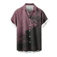 thumbnail image 5 of Arnsht (S-5XL) Big and Tall Men's Cotton Linen Shirts Lapel Button Down Short Sleeve Dress Shirt Casual Summer Shirt Tops Pink XXL, 5 of 6