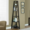 thumbnail image 2 of Bookshelf Etagere Corner 5 Tier 72"H Office Bedroom Laminate Brown, 2 of 5