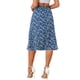 thumbnail image 3 of Faldas Midi Peasant de Mujer INSPIRE CHIC con Cintura Elástica A-Line de Flores Ditsy Azul L, 3 of 6