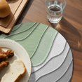thumbnail image 3 of Sage Green Grey Ombre Round Placemats Set of 4 for Dinning Tables,Heat-proof Braided Table Mats 15 Inch,Modern Abstract Art Aesthetics Washable Place Mat for Kitchen Restaurant Party Table Decor, 3 of 9