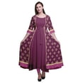 thumbnail image 1 of Bimba Printed Anarkali DressForWomen Long Flared Kurti Chic Style Ethnic Kurta, 1 of 6