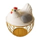thumbnail image 1 of Cesta para huevos con tapa, rústica, decorativa, redonda, para huevos de gallina, colección de huevos Tapa gris, 1 of 9