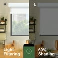 thumbnail image 2 of MING CHEN Motorized Window Roller Shades Blinds, Smart Automatic Electric Blackout Roller Window Shades Blinds with Remote for Windows Blackout（60% Blackout White, 40"Wx72"H), 2 of 6
