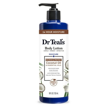 Dr Teal's Body Lotion, Moisture Nourishing with Coconut Oil & Essential Oils, 18 fl oz