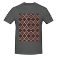 thumbnail image 4 of Bingfone Brown Gold Grid Men'S Loose Fit Short-Sleeve Pocket T-Shirt, 4 of 7
