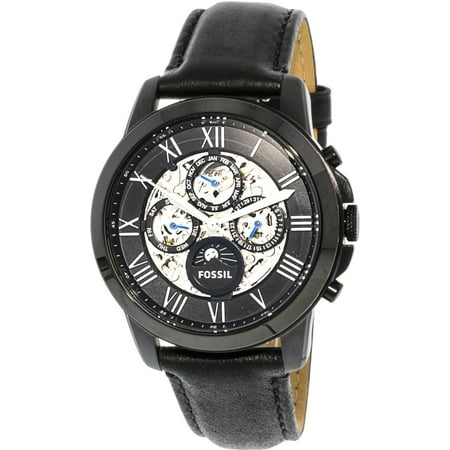UPC 796483033528 product image for Fossil Men s Grant ME3028 Black Leather Japanese Automatic Fashion Watch | upcitemdb.com