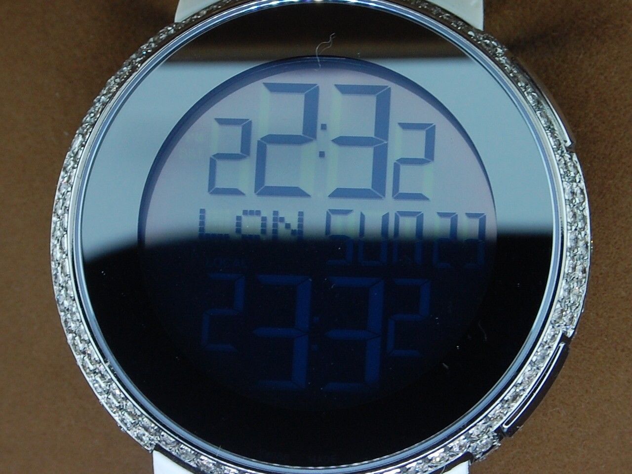 Gucci Diamond White Watch Mens Full Casing Ya114214 5 Row Custom Digital 3.5 CT - image 3 of 10