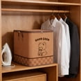 thumbnail image 5 of ROLKFUK Large Clothes Storage Bags with Handles - Non Woven Blanket Organizer Bins for Bedroom Closet - Heavy Duty Fabric Cubes for Moving, Travel, Bedding (50x40x50 cm, Brown), 5 of 6