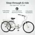 thumbnail image 2 of Schwinn Meridian Adult Tricycle, 26 Inch Wheels, Single Speed, White, 2 of 6
