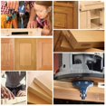 thumbnail image 4 of Juego de brocas para enrutador, 12 piezas, 6,35 mm, vástago de 1/4 pulgadas, punta de carburo de tungsteno, juego de brocas para fresado de madera, cortador de sierra de plástico Feliz Sencillez, 4 of 4
