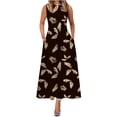 thumbnail image 1 of Vestido de mujer sin mangas con cuello redondo y bolsillo floral vintage grande OAVQHLG3B Store  lin121212, 1 of 5