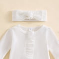 thumbnail image 5 of JUMEYU Newborn Boy Clothes Long Sleeve Newborn Baby Boy Girl Clothes Baby Romper Neutral Jumpsuit Fall Winter Outfit 0 3 6 9 12 18 24 Months (White,0-3 Months), 5 of 5