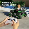 thumbnail image 6 of Outfunny 24V 10Ah Kids Ride on Toy, 4WD 2-Seater Electric Ride on Car UTV for Big Kids w/ Remote, Bluetooth - Green, 6 of 9