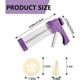 thumbnail image 2 of Spritz Cookie Press Gun Kit: Cookie Press Set/Icing Gun Kit with 16 Discs and 6 Icing Tips, Cookie Baking Tool Cake Decorating Gun, Cookie Press Gun for Baking, Frosting, Decorating (Purple), 2 of 10