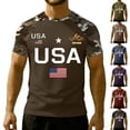 thumbnail image 5 of Men's USA Patriotic Independence Day Shirt American Flag Graphic Casual Fourth of July Tee, 5 of 5