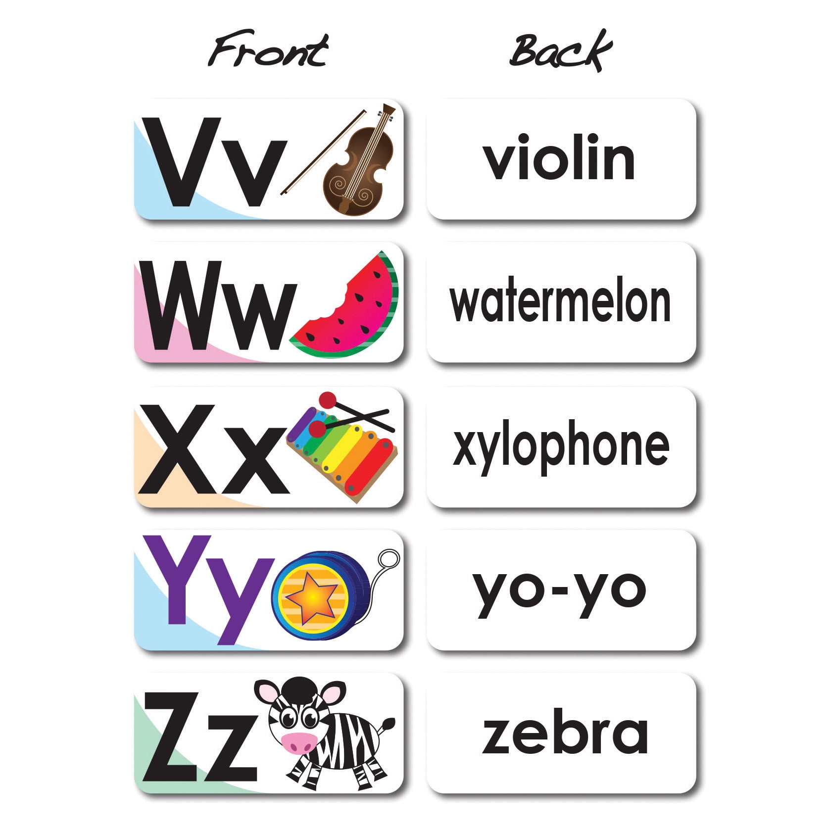 Ashley Productions ABC Picture Words Double-Sided Magnets, 27 Per Pack, 3 Packs