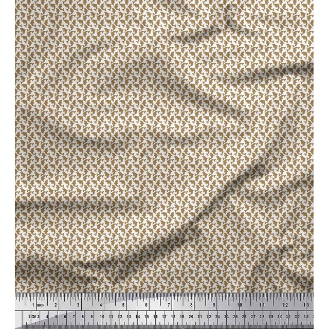 Soimoi Cotton Poplin Fabric Dolphin Small Print Fabric by The Yard 56 Inch Wide