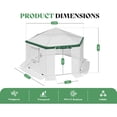thumbnail image 3 of 13.5x13.5x9 ft Hexagonal Walk-in Greenhouse for Outdoors, White/Green, 3 of 4