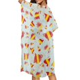 thumbnail image 4 of HELLHERO Spanish Themed Tropical Kimono Cover Up - Lightweight Breathable Beachwear with Palm Trees & Spain Flag Accents - Perfect for Pool, Resort & Vacation, 4 of 6