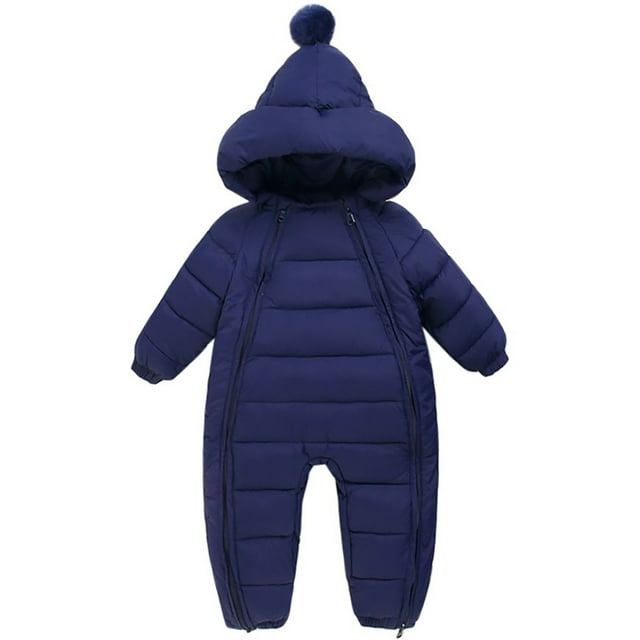 024M Baby Boys Girls Newborn Winter Snowsuit Down Coat Romper Hooded