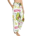 thumbnail image 2 of Uemuo Avocado Work Out Pattern Women's Wide Leg Palazzo Lounge Pants with Pockets Light Weight Loose Comfy Casual Pajama Pants-Small, 2 of 9
